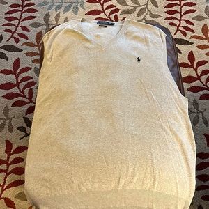 4XLT Polo Ralph Lauren Light Gray Sweater Vest